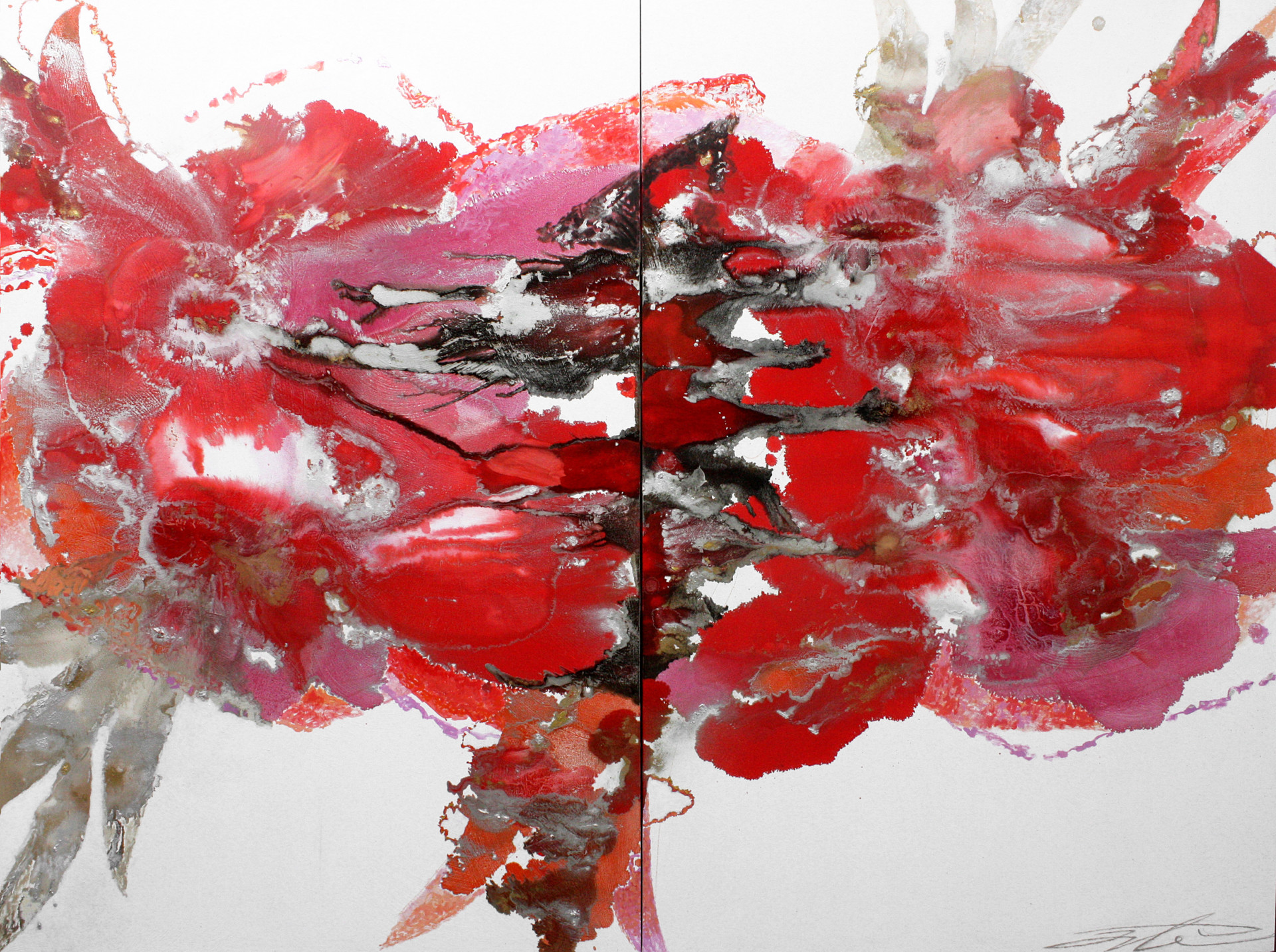  ---Pomegranates --- 200 x 280 oil on canvas 2010