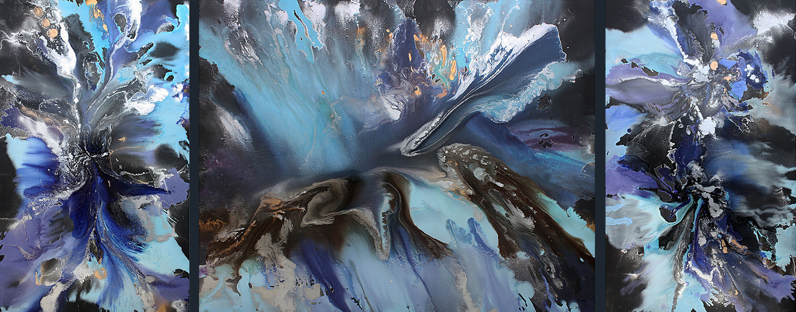  - Caspian Waves - 167 x 407 oil on canvas 2015